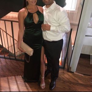 Dark forest green dress